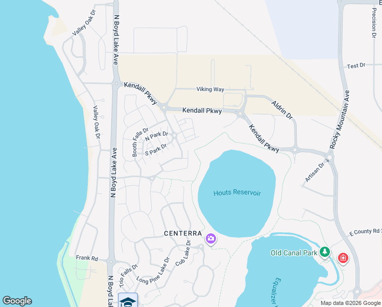 map of restaurants, bars, coffee shops, grocery stores, and more near 4190 Trapper Lake Drive in Loveland