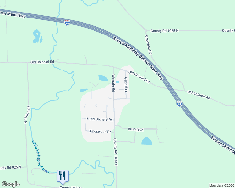 map of restaurants, bars, coffee shops, grocery stores, and more near 16010 Garnet Lane in Bloomington