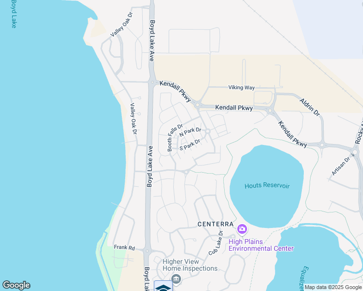 map of restaurants, bars, coffee shops, grocery stores, and more near 4110 North Park Drive in Loveland