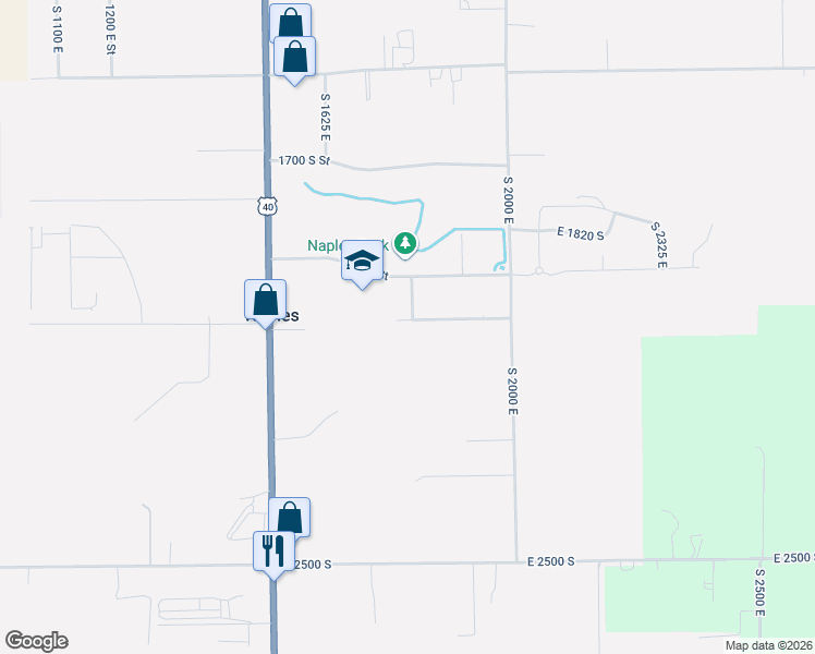 map of restaurants, bars, coffee shops, grocery stores, and more near 1784 South 2000 East in Naples