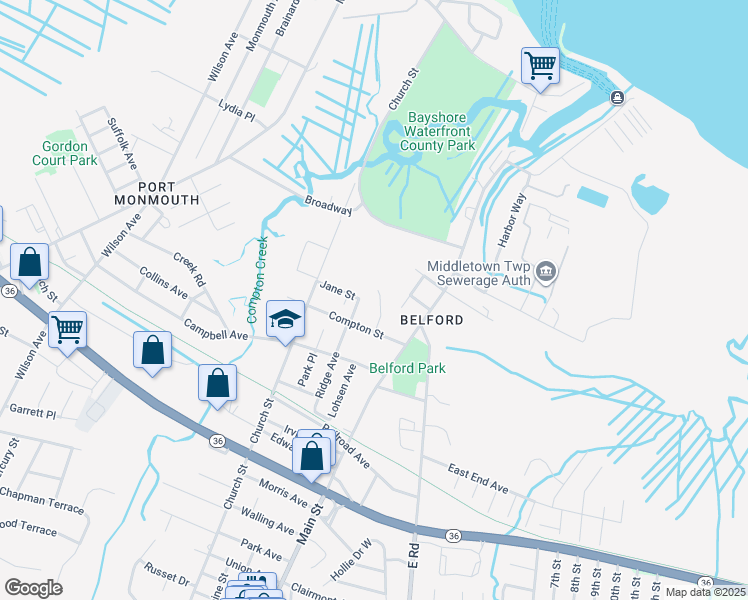 map of restaurants, bars, coffee shops, grocery stores, and more near 6 Summerfield Court in Middletown Township
