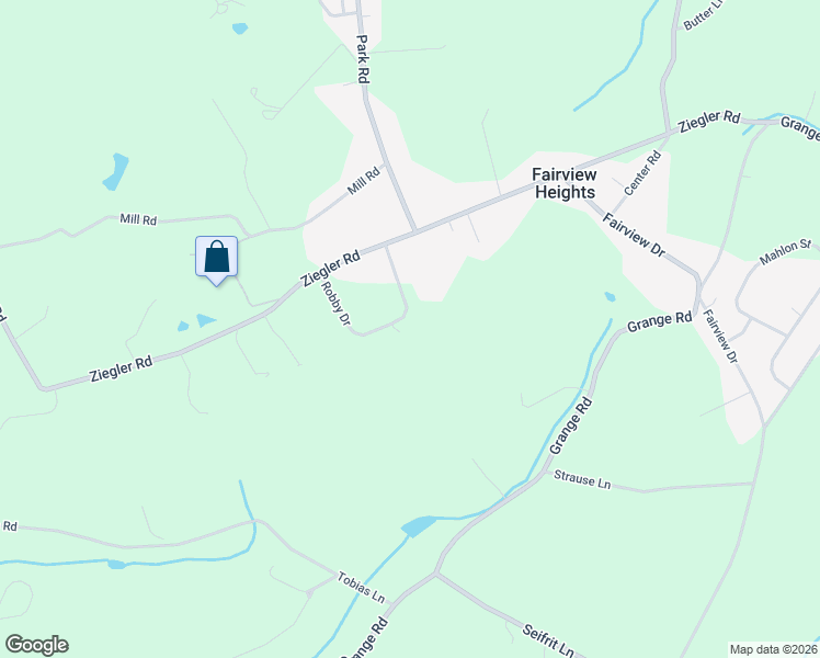 map of restaurants, bars, coffee shops, grocery stores, and more near 124 Robby Drive in Leesport