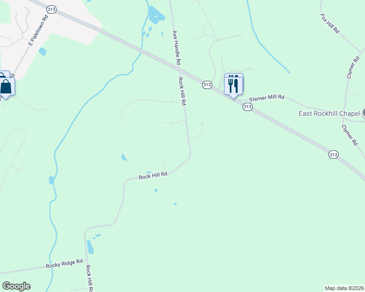 map of restaurants, bars, coffee shops, grocery stores, and more near 818 Rock Hill Road in Quakertown