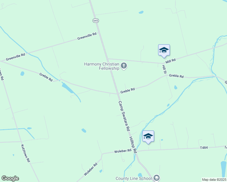 map of restaurants, bars, coffee shops, grocery stores, and more near 163 Greble Road in Myerstown