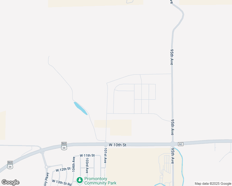 map of restaurants, bars, coffee shops, grocery stores, and more near 11656 U.S. 34 Business in Greeley