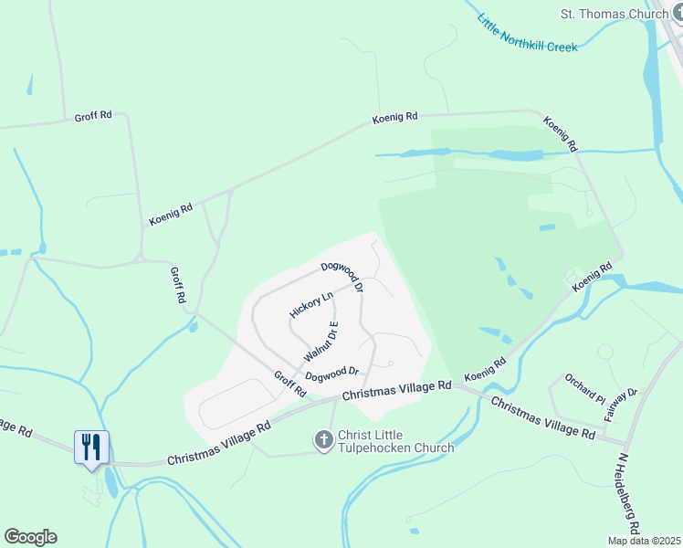map of restaurants, bars, coffee shops, grocery stores, and more near 72 Dogwood Drive in Bernville