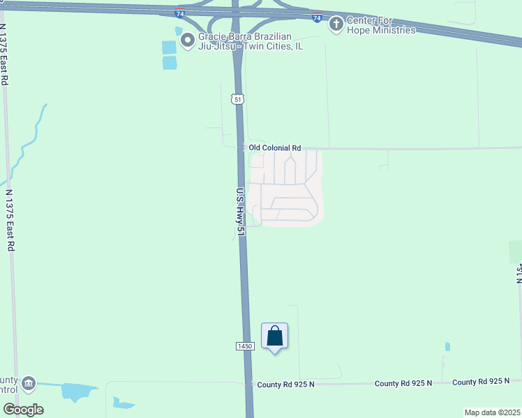 map of restaurants, bars, coffee shops, grocery stores, and more near 101 Joshua Tree Road in Bloomington