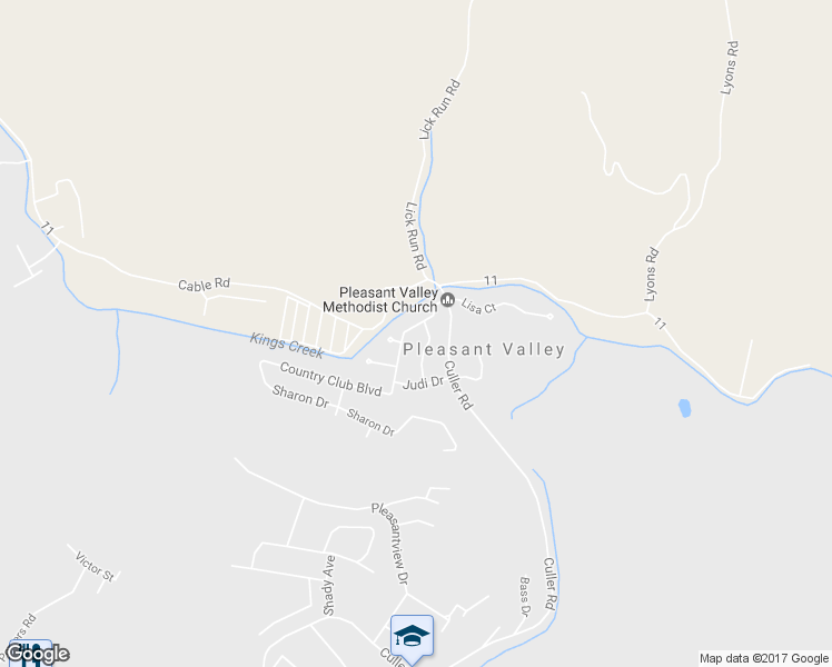 map of restaurants, bars, coffee shops, grocery stores, and more near 205 Country Club Boulevard in Weirton