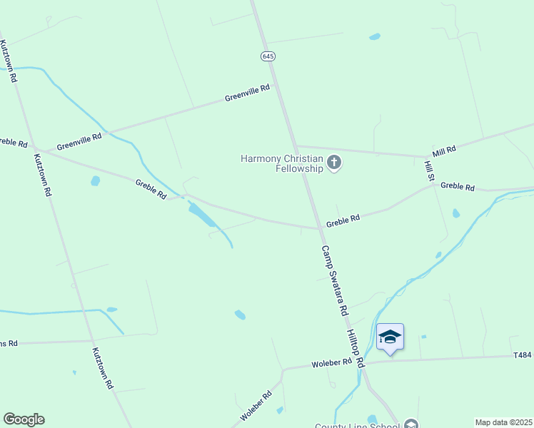 map of restaurants, bars, coffee shops, grocery stores, and more near 163 Greble Road in Myerstown