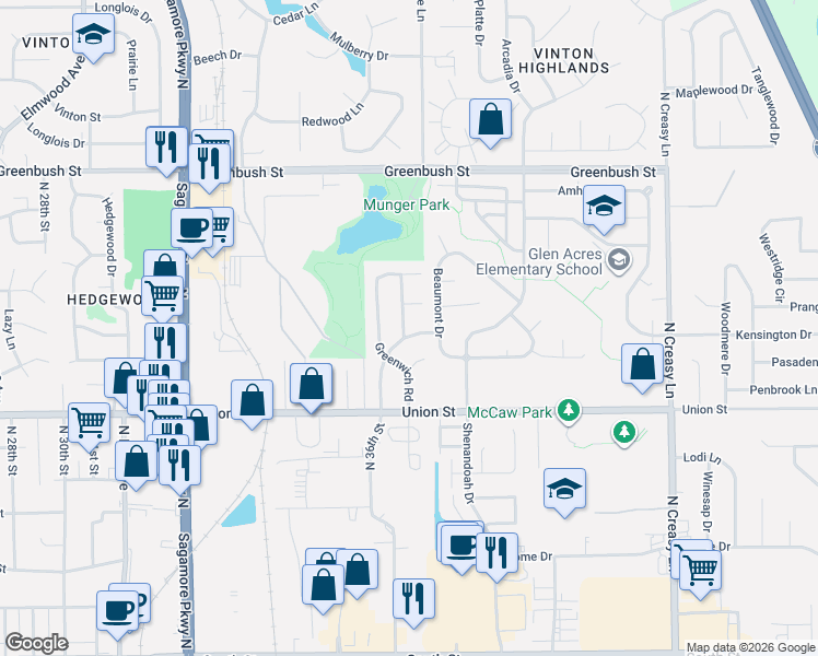 map of restaurants, bars, coffee shops, grocery stores, and more near 918 Haverford Drive in Lafayette