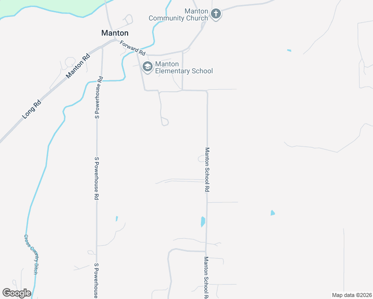 map of restaurants, bars, coffee shops, grocery stores, and more near 21875 Manton School Road in Manton