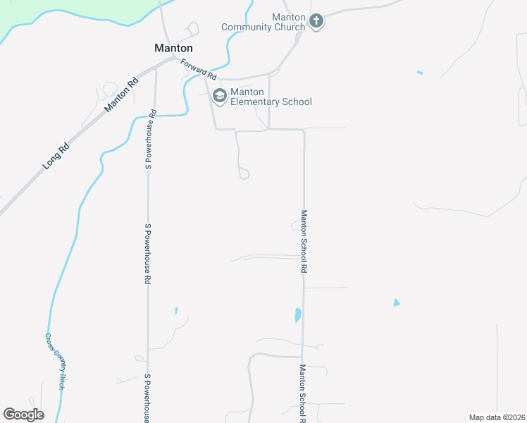 map of restaurants, bars, coffee shops, grocery stores, and more near 21875 Manton School Road in Manton