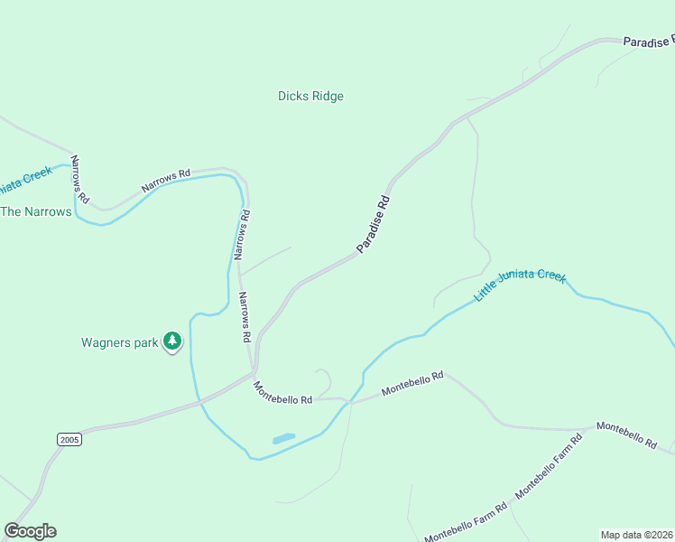 map of restaurants, bars, coffee shops, grocery stores, and more near 107 Paradise Road in Duncannon