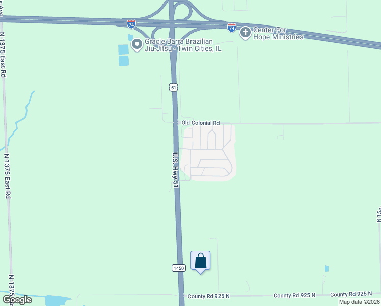 map of restaurants, bars, coffee shops, grocery stores, and more near 3514 Joshua Tree Road in Bloomington