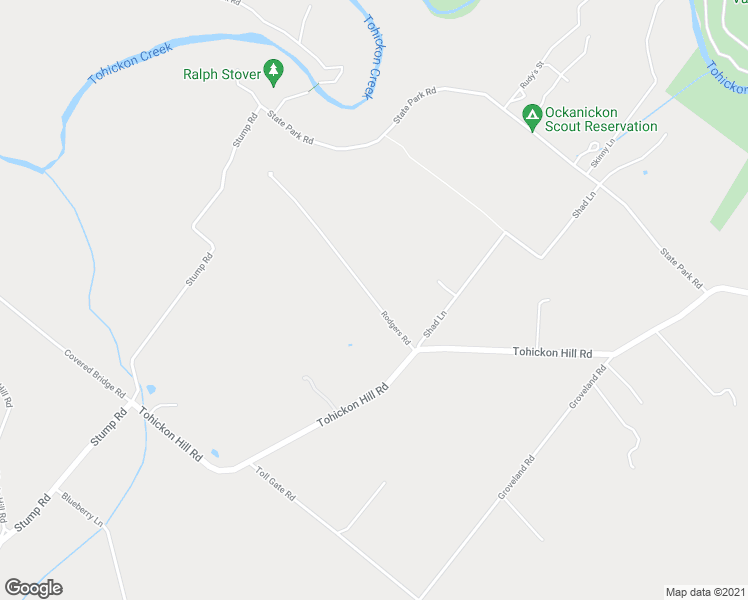 map of restaurants, bars, coffee shops, grocery stores, and more near 5823 Rodgers Road in Pipersville