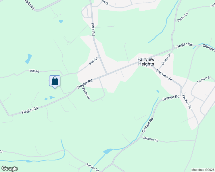 map of restaurants, bars, coffee shops, grocery stores, and more near 116 Robby Drive in Leesport