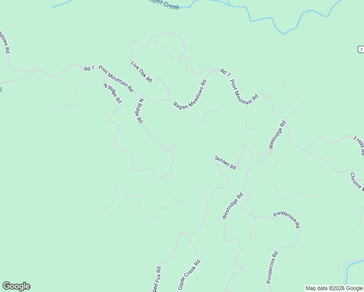 map of restaurants, bars, coffee shops, grocery stores, and more near 100-112 North Ridge Road in Hayfork