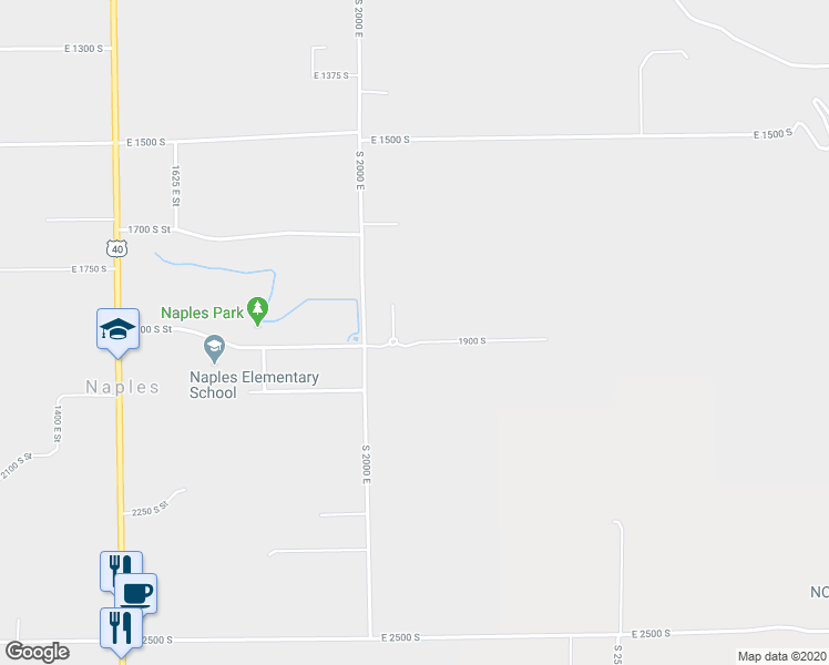 map of restaurants, bars, coffee shops, grocery stores, and more near 2096 1900 South in Naples