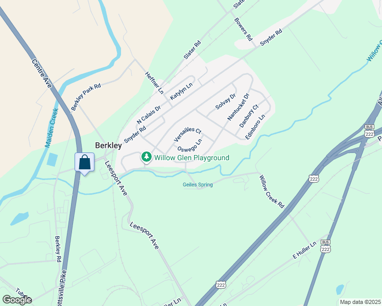 map of restaurants, bars, coffee shops, grocery stores, and more near 20 Oswego Lane in Reading