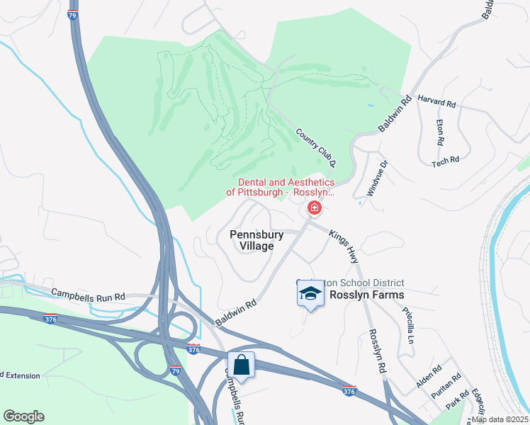 map of restaurants, bars, coffee shops, grocery stores, and more near 201 Colony Court in Pittsburgh