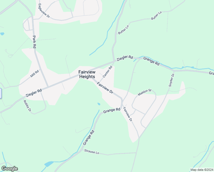 map of restaurants, bars, coffee shops, grocery stores, and more near 1623 Fairview Drive in Leesport
