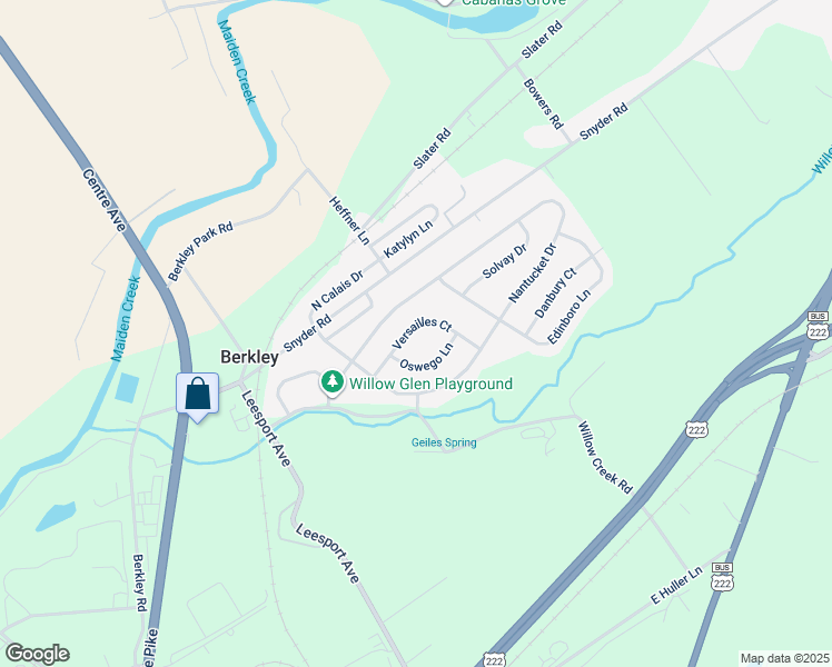 map of restaurants, bars, coffee shops, grocery stores, and more near 36 Versailles Court in Reading