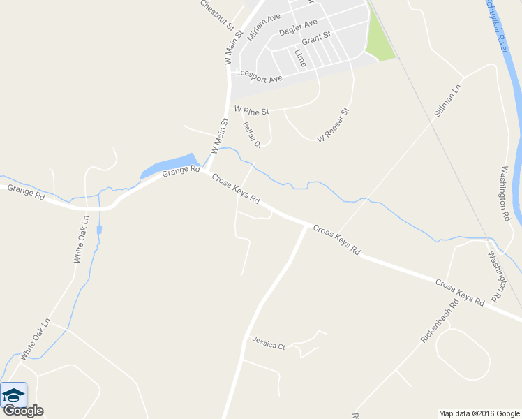 map of restaurants, bars, coffee shops, grocery stores, and more near 1045 Cross Keys Road in Leesport