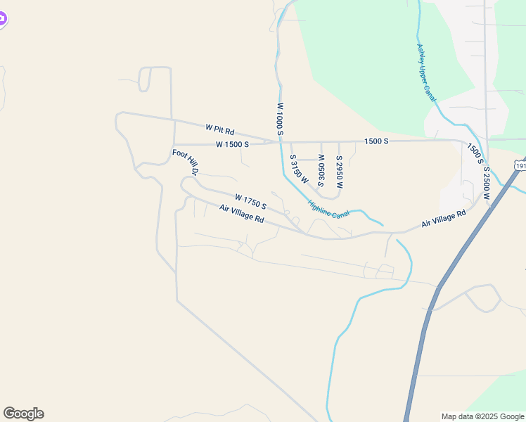 map of restaurants, bars, coffee shops, grocery stores, and more near 3227 West 1750 South in Vernal