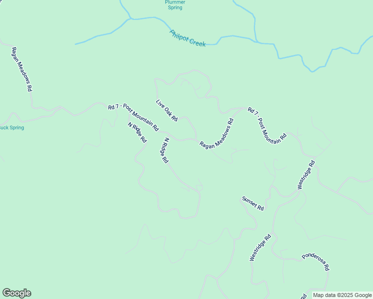 map of restaurants, bars, coffee shops, grocery stores, and more near Ragan Meadows Road in Hayfork