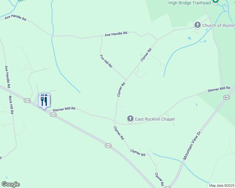 map of restaurants, bars, coffee shops, grocery stores, and more near 5533 Clymer Road in Quakertown