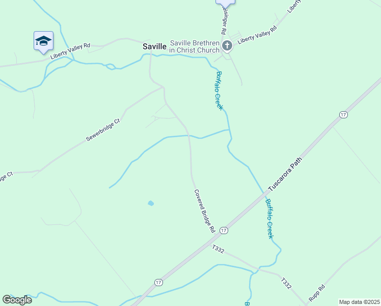 map of restaurants, bars, coffee shops, grocery stores, and more near Covered Bridge Road in Perry County