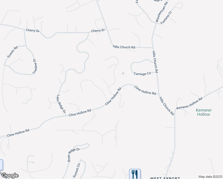 map of restaurants, bars, coffee shops, grocery stores, and more near 4101 Fernhurst Ct in Murrysville