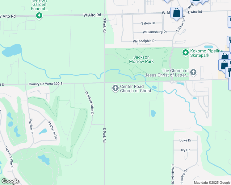 map of restaurants, bars, coffee shops, grocery stores, and more near 300 West in Howard County