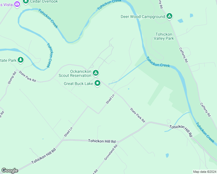 map of restaurants, bars, coffee shops, grocery stores, and more near 5873 State Park Road in Pipersville