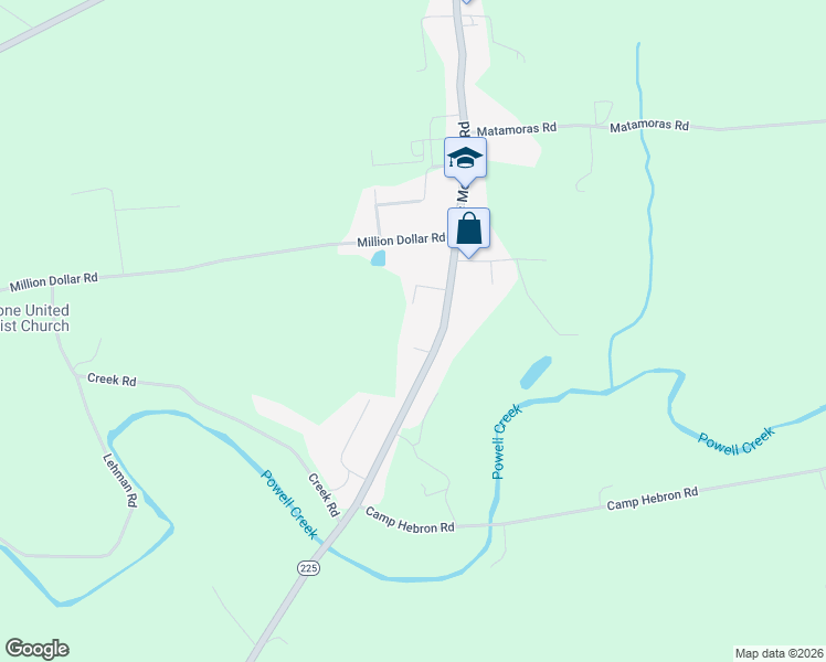 map of restaurants, bars, coffee shops, grocery stores, and more near 3182 Peters Mountain Road in Halifax