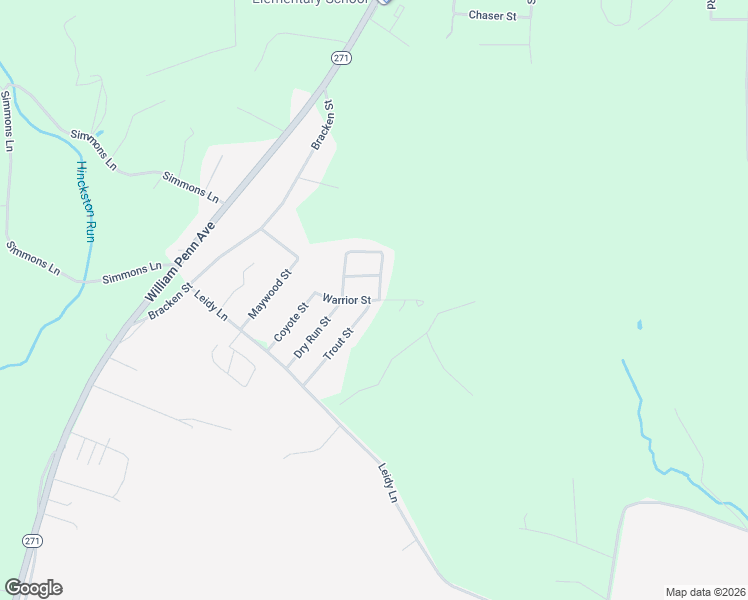 map of restaurants, bars, coffee shops, grocery stores, and more near 158 Warrior Street in Johnstown