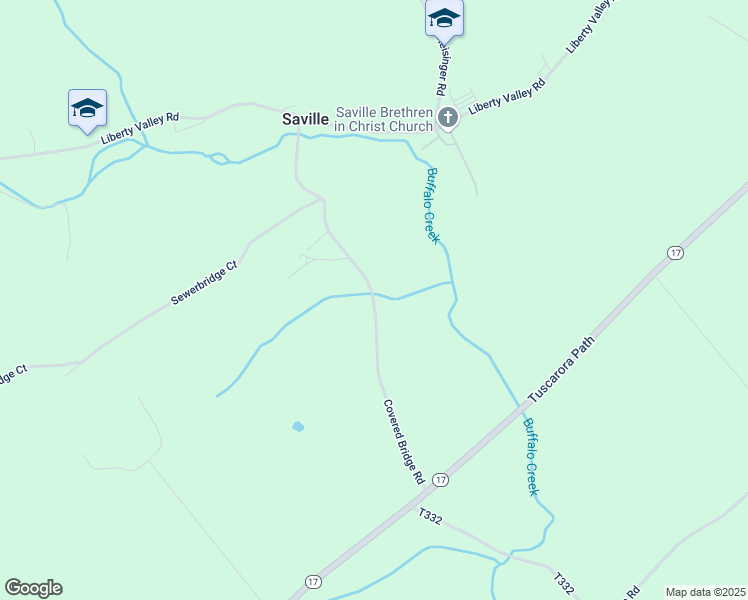 map of restaurants, bars, coffee shops, grocery stores, and more near Covered Bridge Road in Perry County