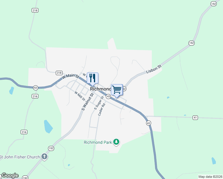 map of restaurants, bars, coffee shops, grocery stores, and more near 211 Sugar Street in Richmond