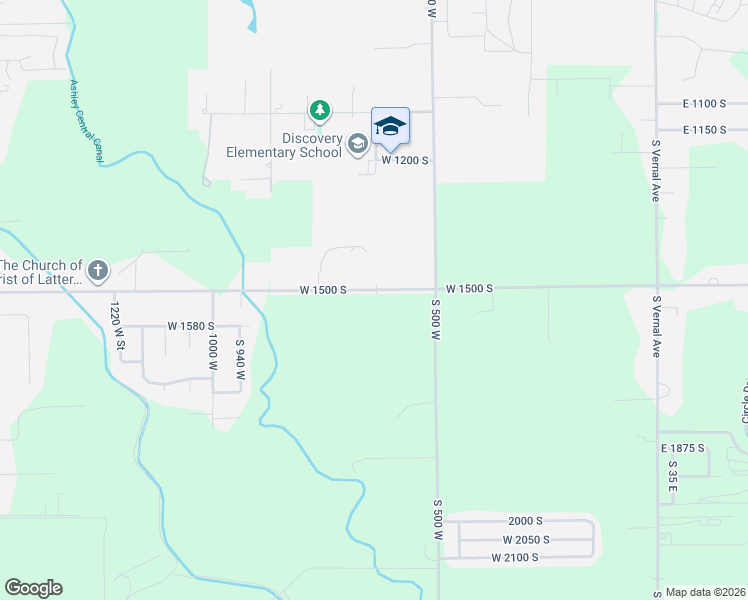map of restaurants, bars, coffee shops, grocery stores, and more near 655 West 1500 South in Vernal