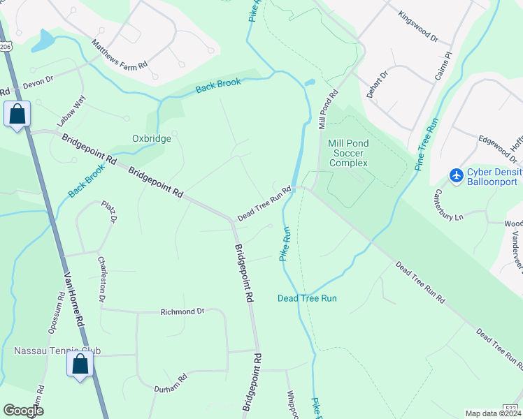 map of restaurants, bars, coffee shops, grocery stores, and more near 23 Dead Tree Run Road in Montgomery