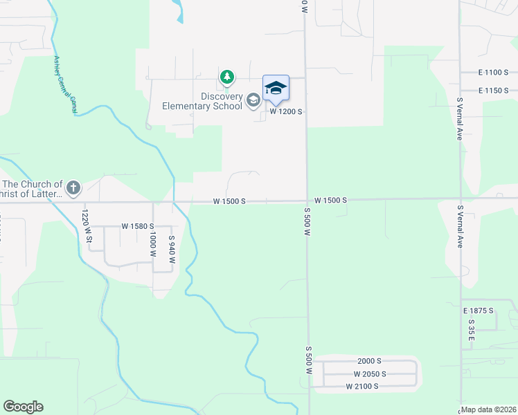 map of restaurants, bars, coffee shops, grocery stores, and more near 669 West 1500 South in Vernal
