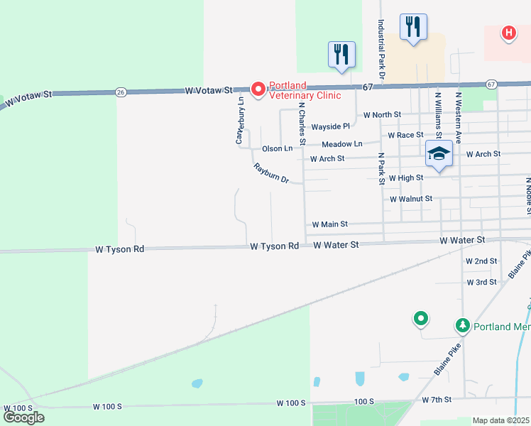 map of restaurants, bars, coffee shops, grocery stores, and more near 100-220 Oak Street in Portland