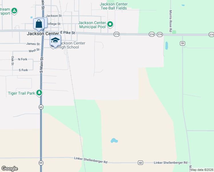 map of restaurants, bars, coffee shops, grocery stores, and more near 300 Collinsworth Court in Jackson Center