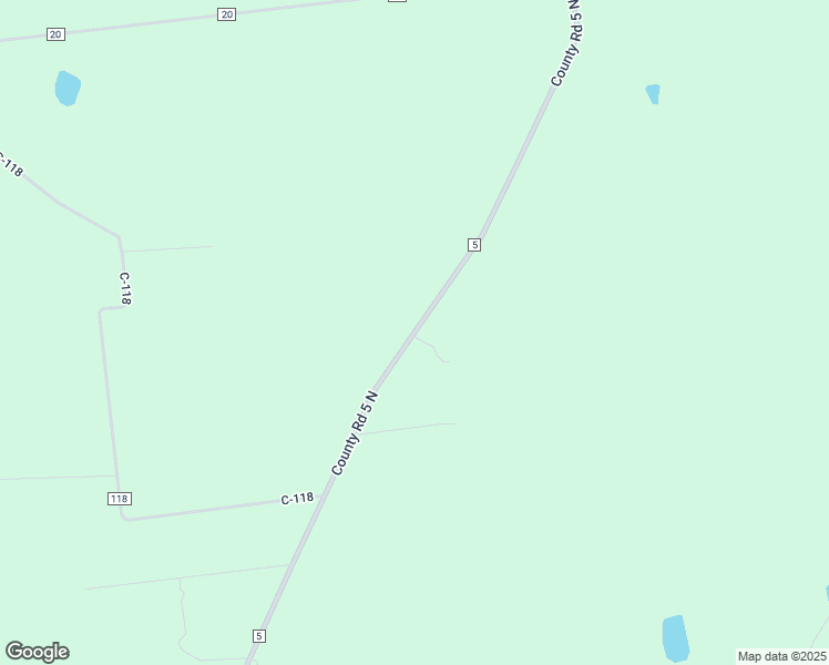 map of restaurants, bars, coffee shops, grocery stores, and more near 4277 County Road 5 North in Rushsylvania