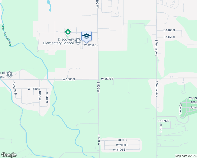map of restaurants, bars, coffee shops, grocery stores, and more near 500 1500 South Street in Vernal