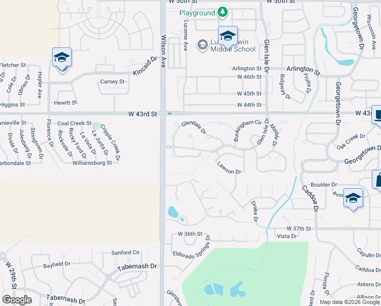 map of restaurants, bars, coffee shops, grocery stores, and more near 2609 Lochbuie Circle in Loveland