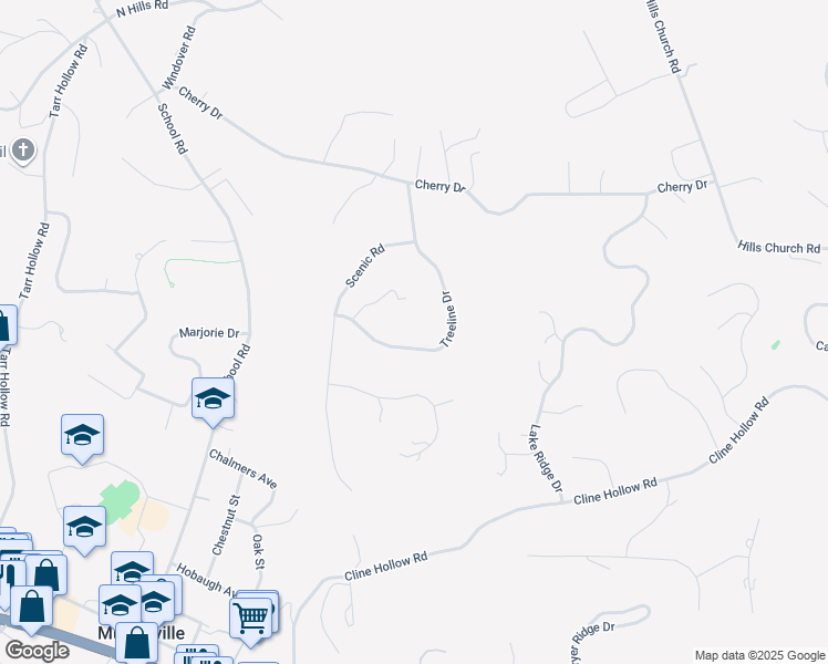 map of restaurants, bars, coffee shops, grocery stores, and more near 3112 Treeline Drive in Murrysville