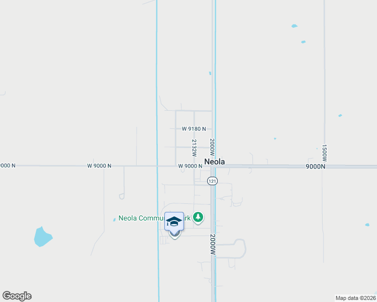 map of restaurants, bars, coffee shops, grocery stores, and more near 2107 West 9100 North in Neola