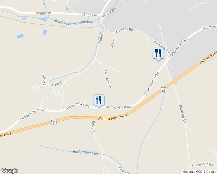 map of restaurants, bars, coffee shops, grocery stores, and more near 3000 Canterbury Drive in Imperial