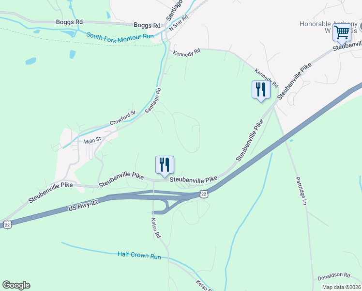 map of restaurants, bars, coffee shops, grocery stores, and more near 1409 Canterbury Drive in Imperial